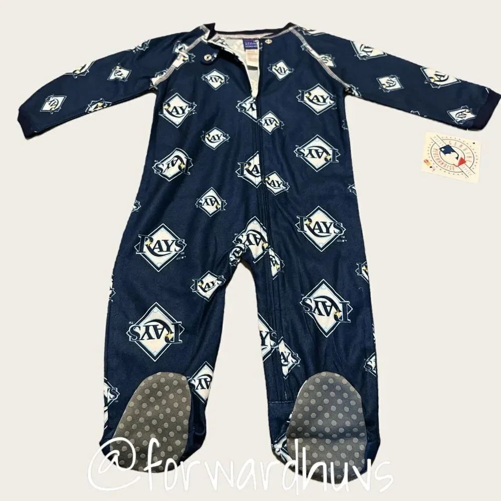 MLB Rays One Piece Sleeper 6/9 Month NWT
